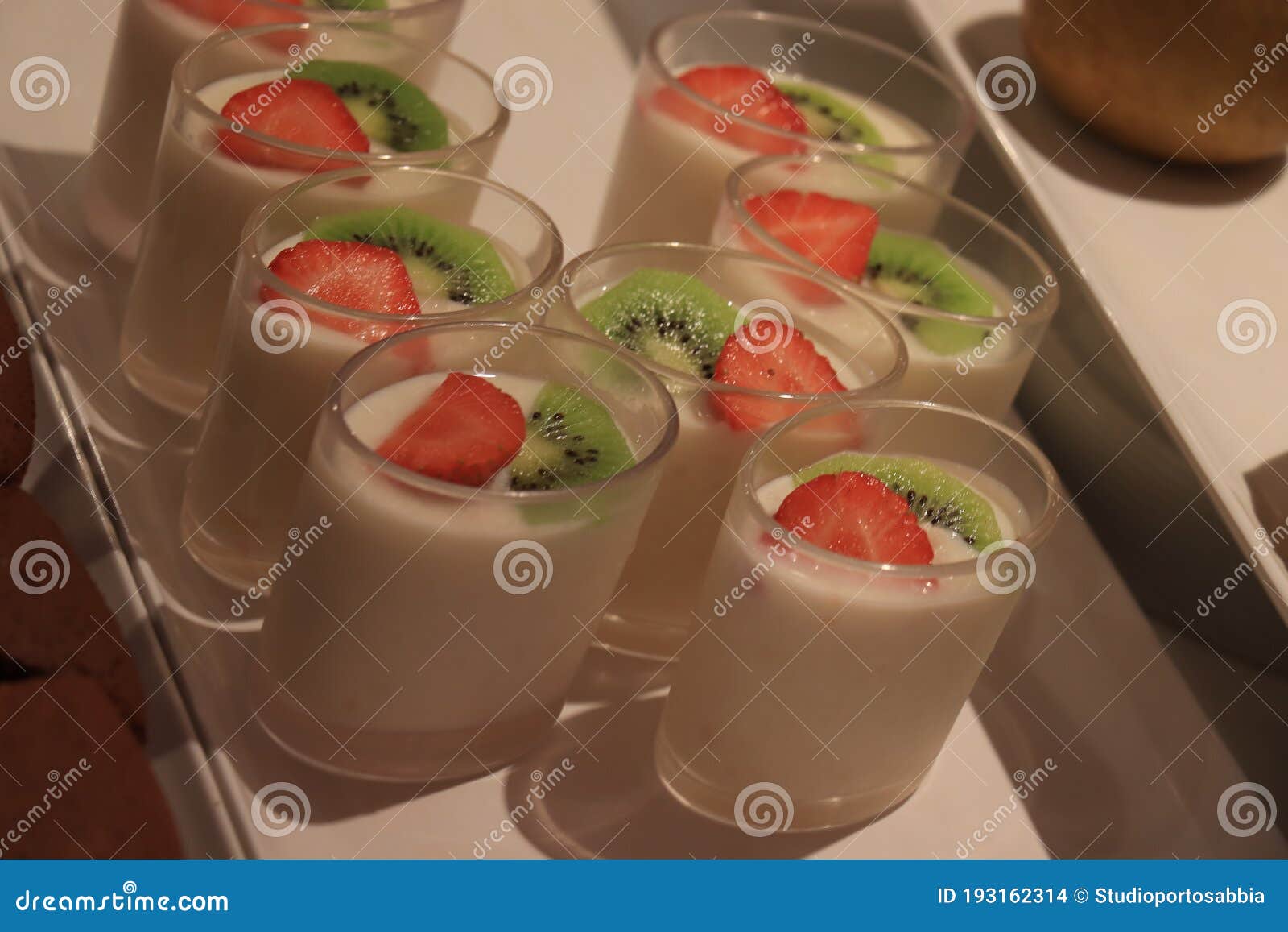 Yogurt at a buffet stock photo. Image of self, strawberry 193162314