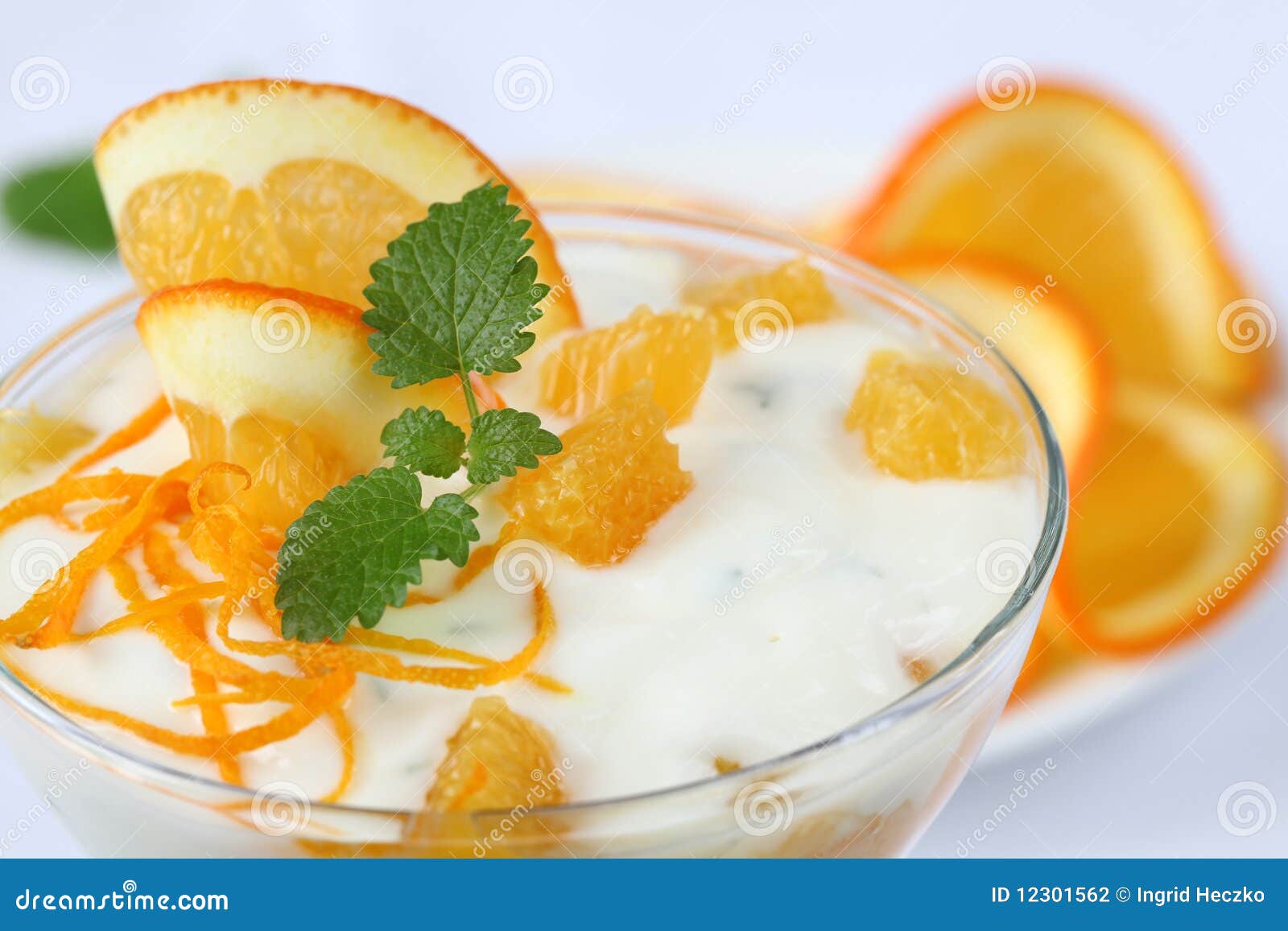 Yogurt Dessert with Oranges Stock Photo Image of healthy, gourmet