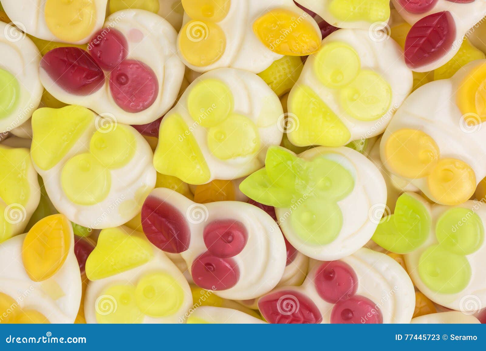 Yogurt Gummy Candies Background Stock Image Image of gelatinous