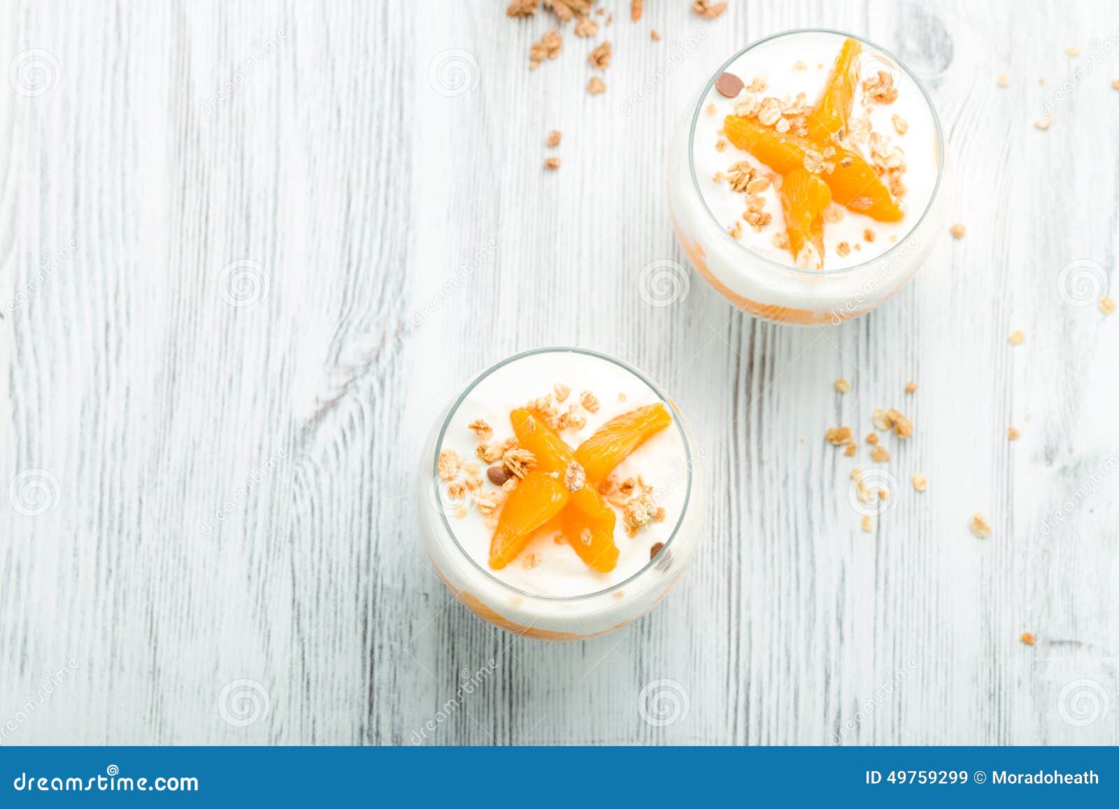 Yogurt with Mandarin Oranges Stock Image Image of tropical, sweet