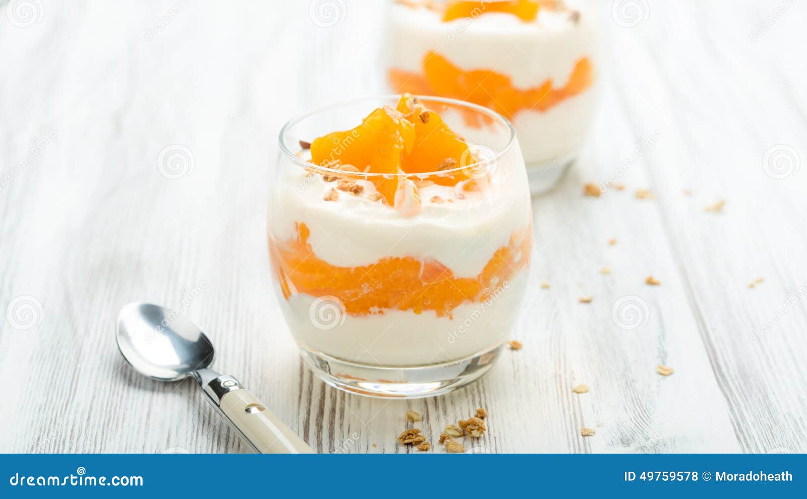 Yogurt with Mandarin Oranges Stock Photo Image of physalis, summer