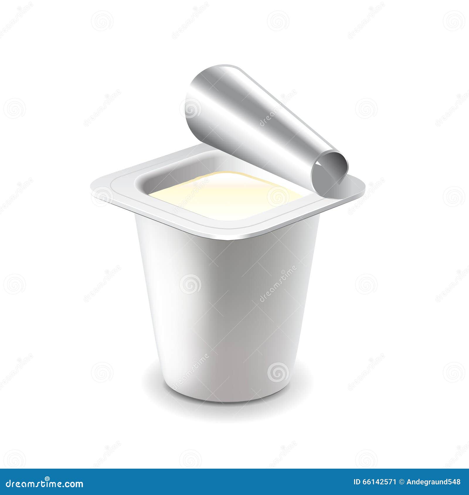 Download Yogurt In Plastic Cup On White Vector Stock Vector Illustration Of Nutrition Morning 66142571 Yellowimages Mockups