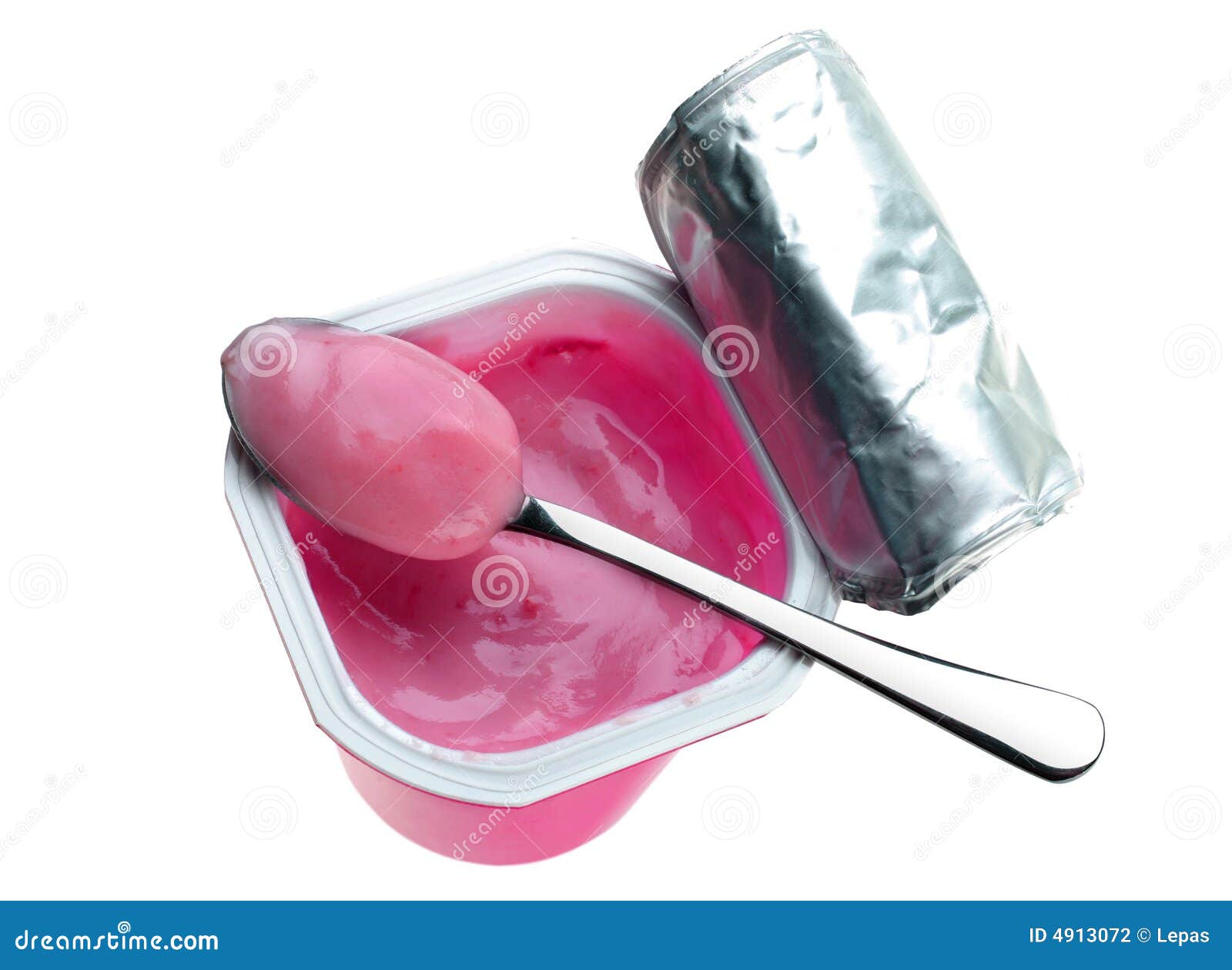 Yogurt and spoon stock photo. Image of snack, dieting 4913072