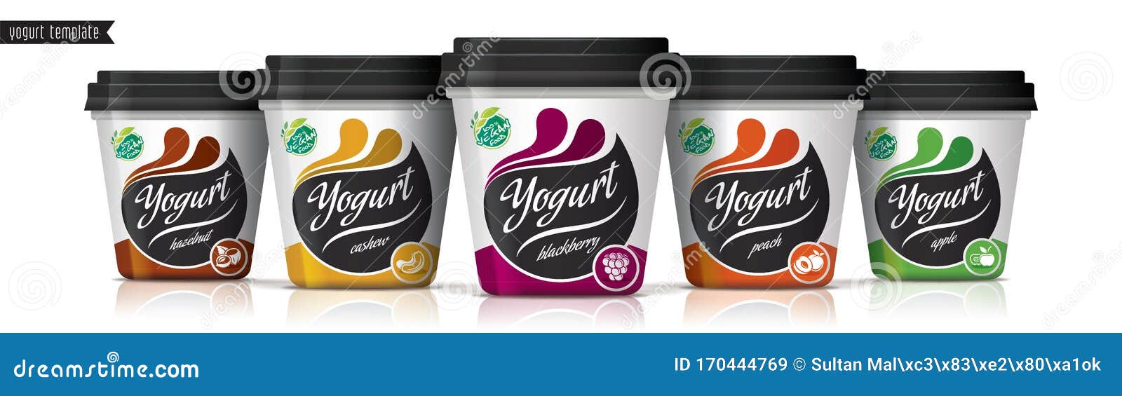 Download Yogurt Vector Packaging Design Fruit And Nuts Yogurt Set Stock Vector Illustration Of Blackberry Abstract 170444769