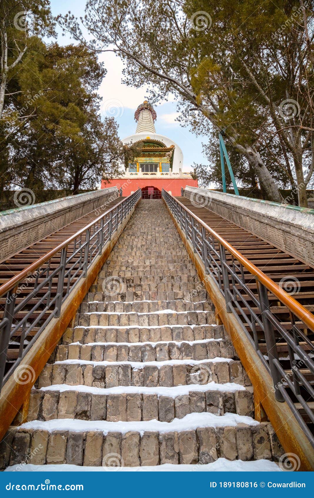 yongan temple at beihai park in beijing, china