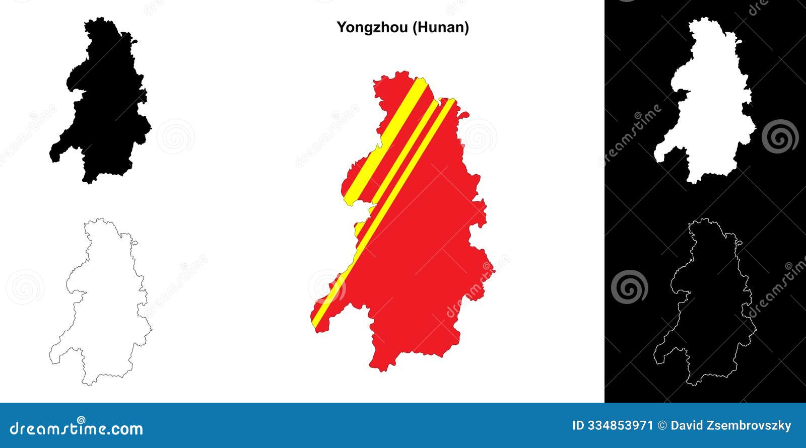 yongzhou outline map