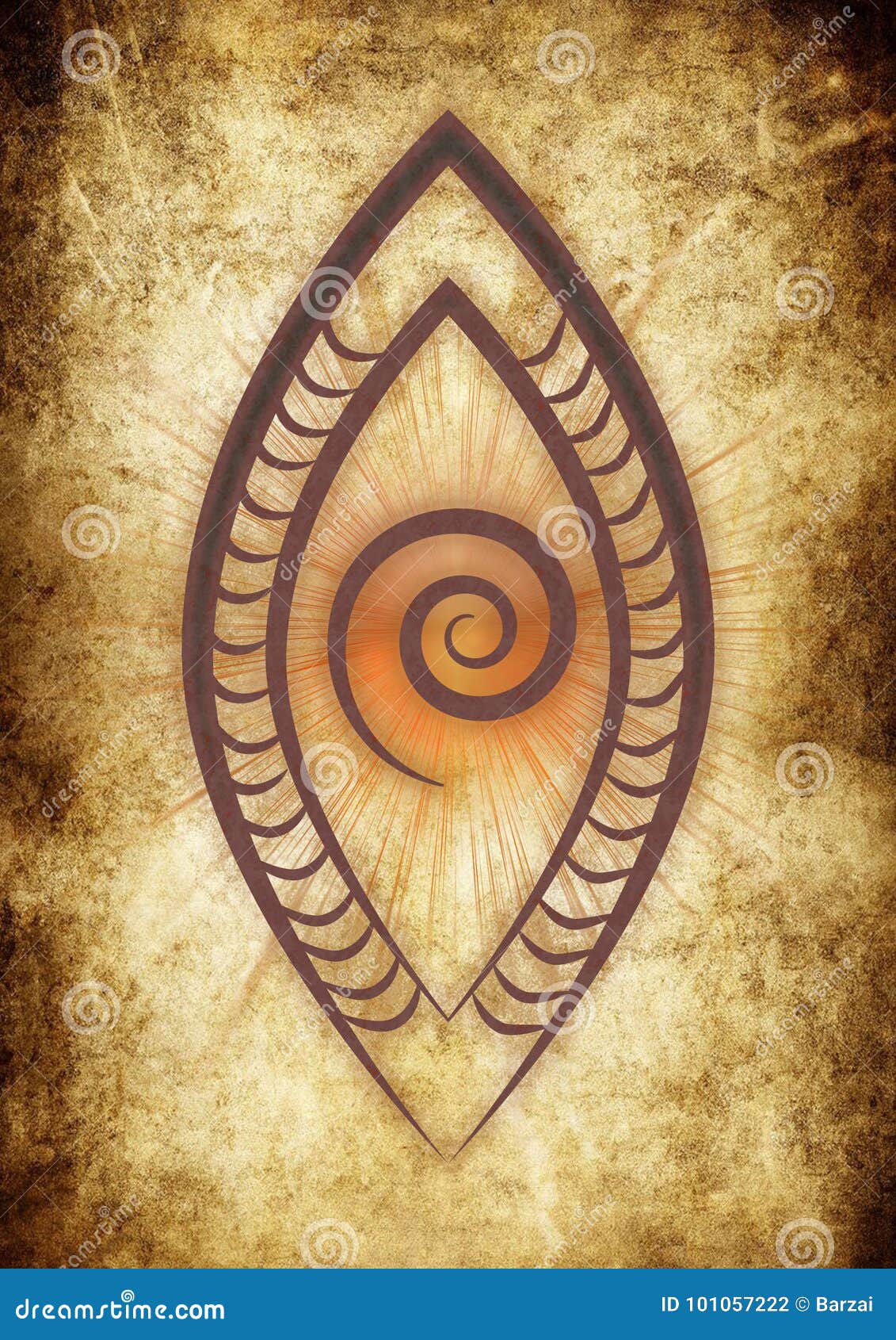 The Yoni stock illustration. Illustration of thelema 101057222