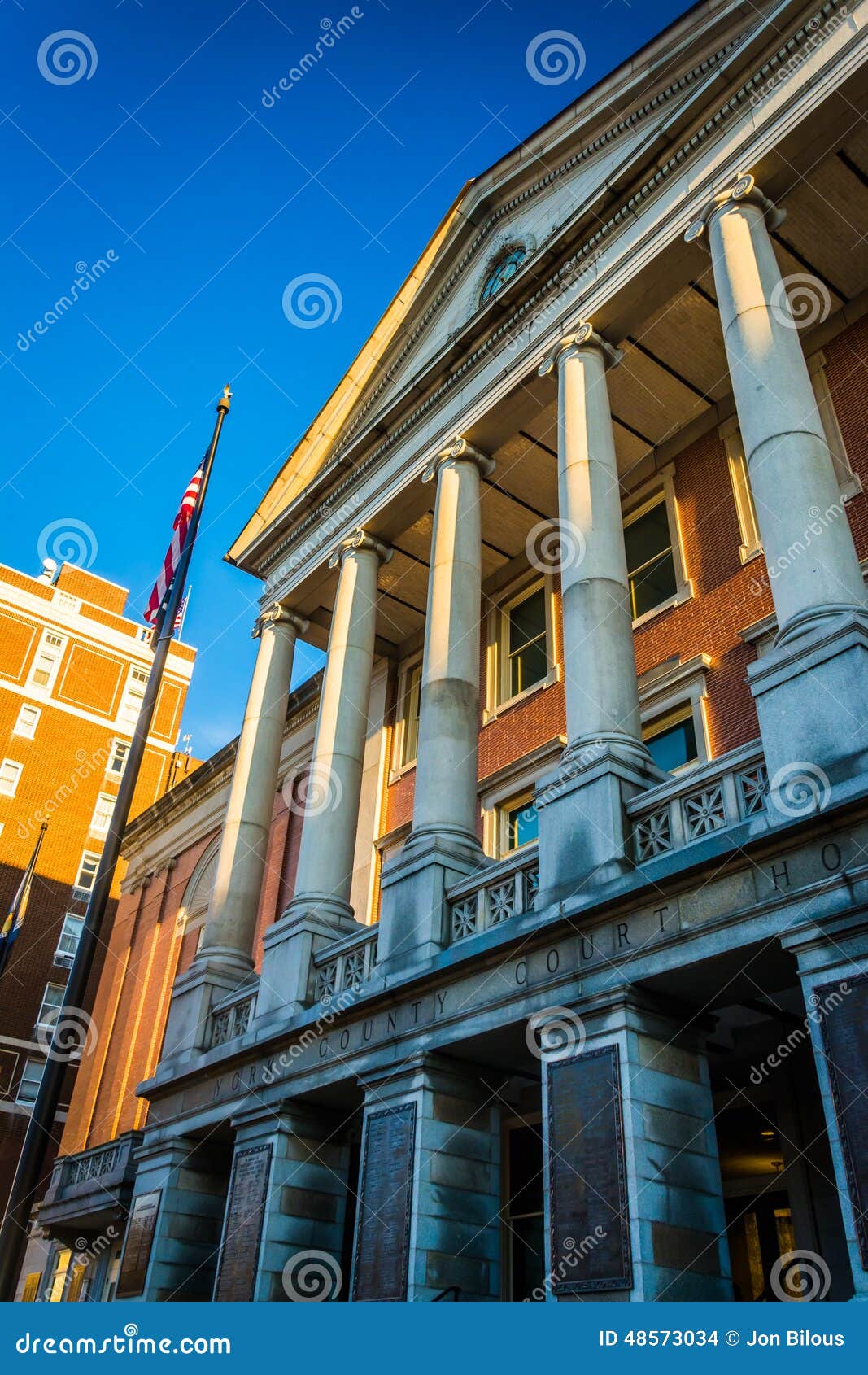 The York County Courthouse in Downtown York, Pennsylvania. Stock Photo