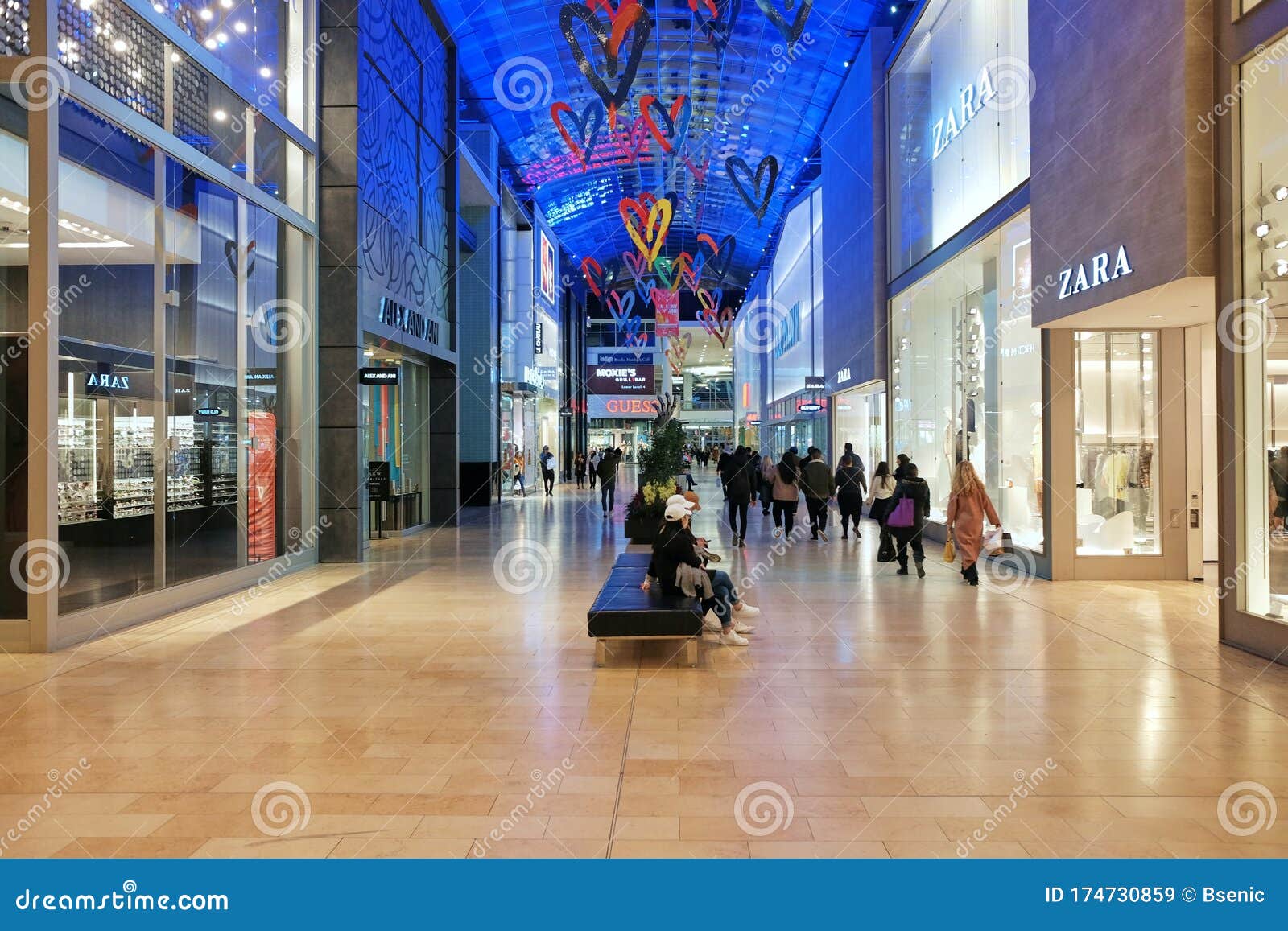 Yorkdale Shopping Mall - Toronto, Canada - Shoppers Walking through the ...