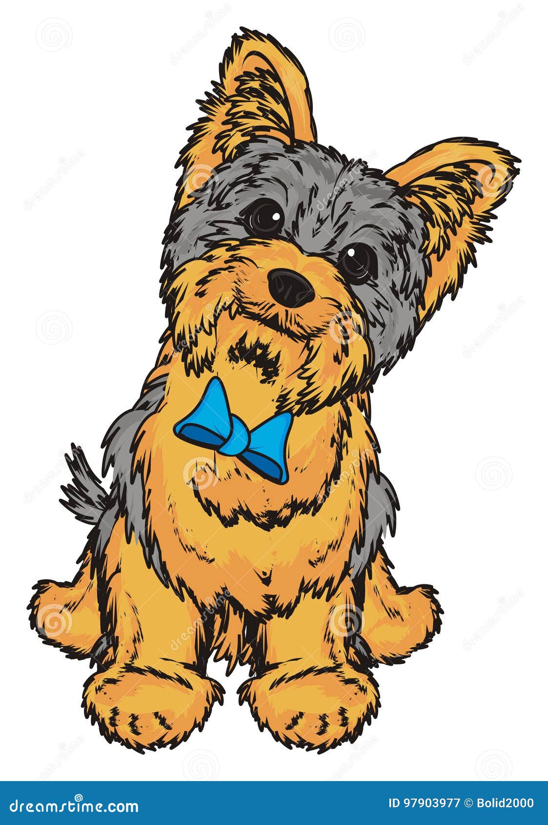yorkie with bow