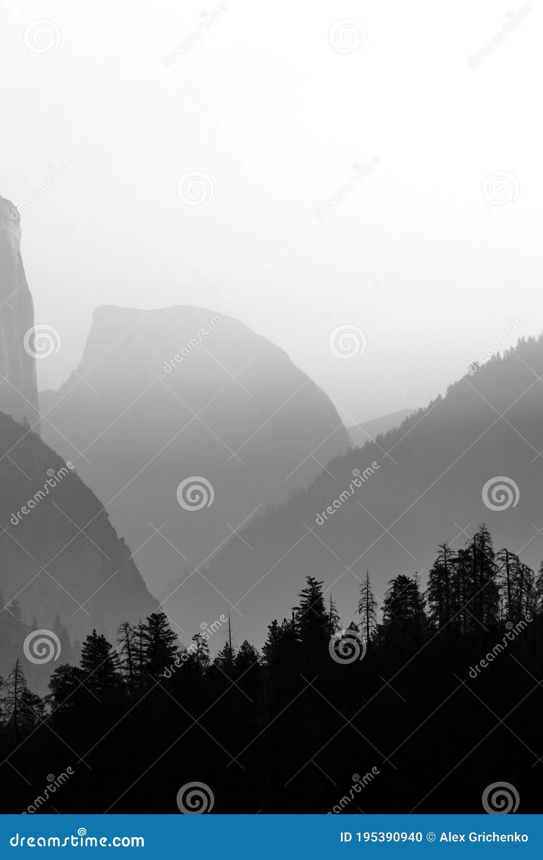 yosemite valley national park in california early morning