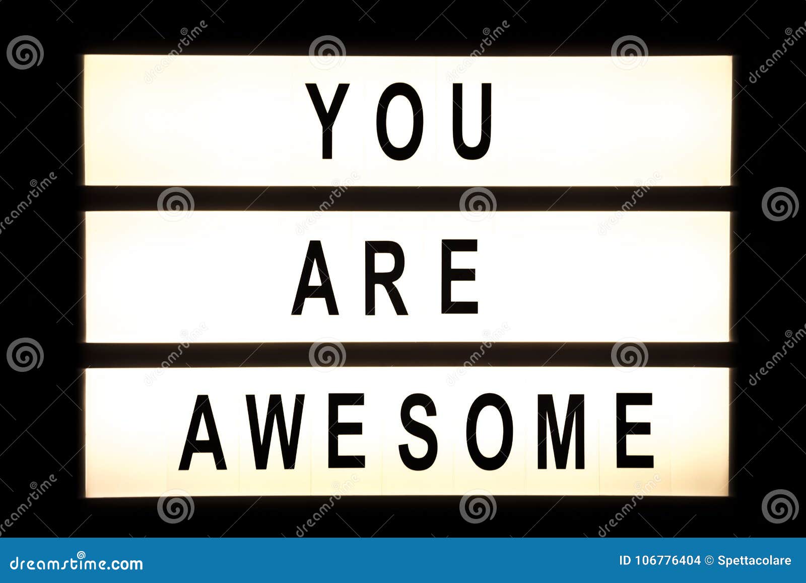 you are awesome hanging light box