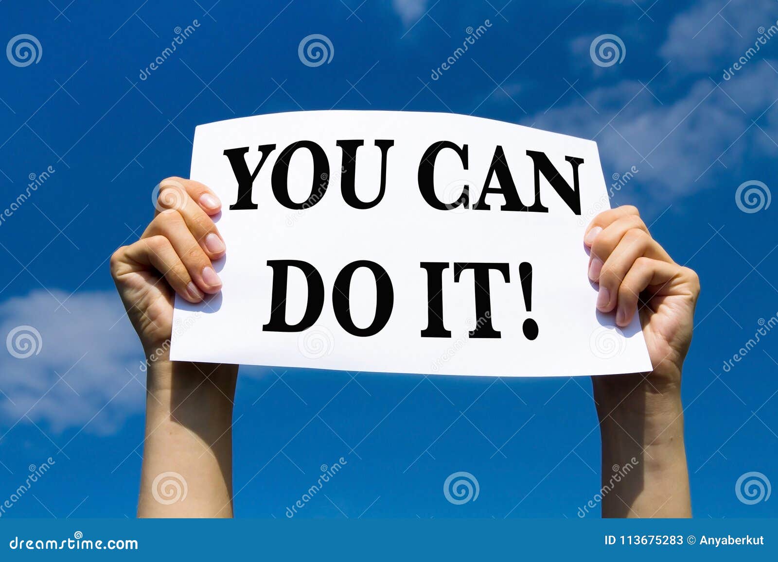 You Can Do It, Motivational Sign Stock Image - Image of ...