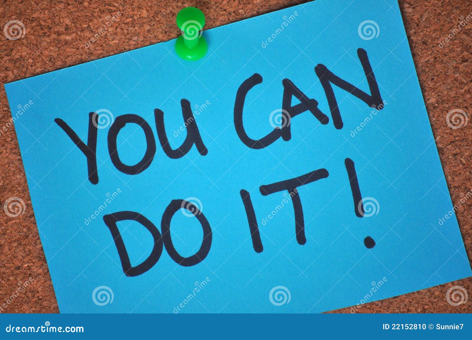 you can do it! note on pinboard