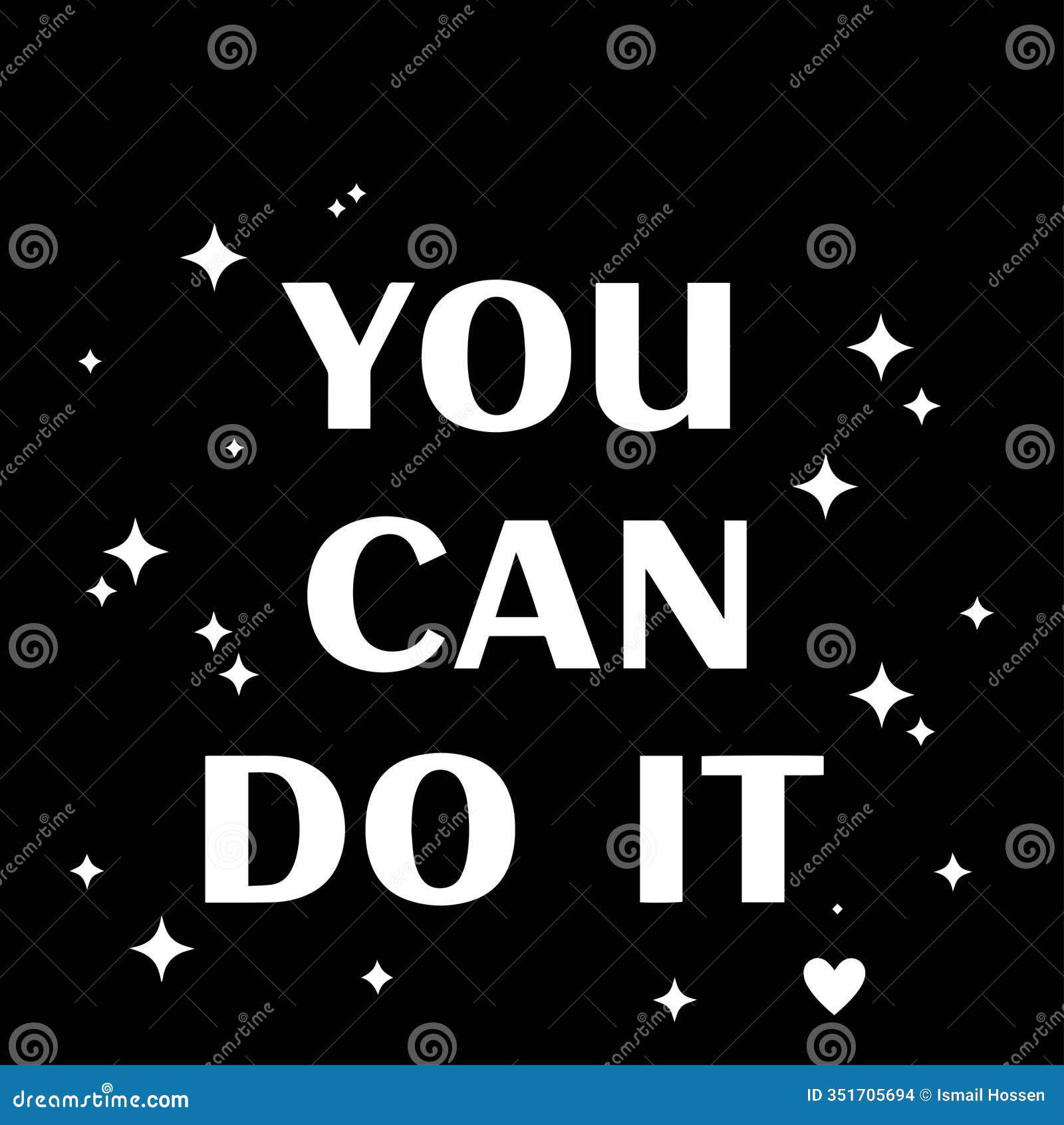 you can do it typography - motivational text art