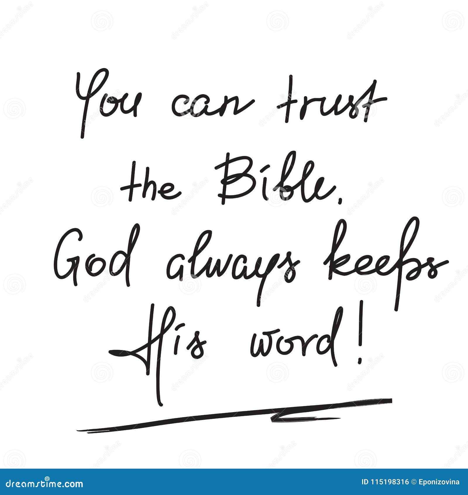 You Can Trust The Bible God Always Keeps His Word Motivational Quote