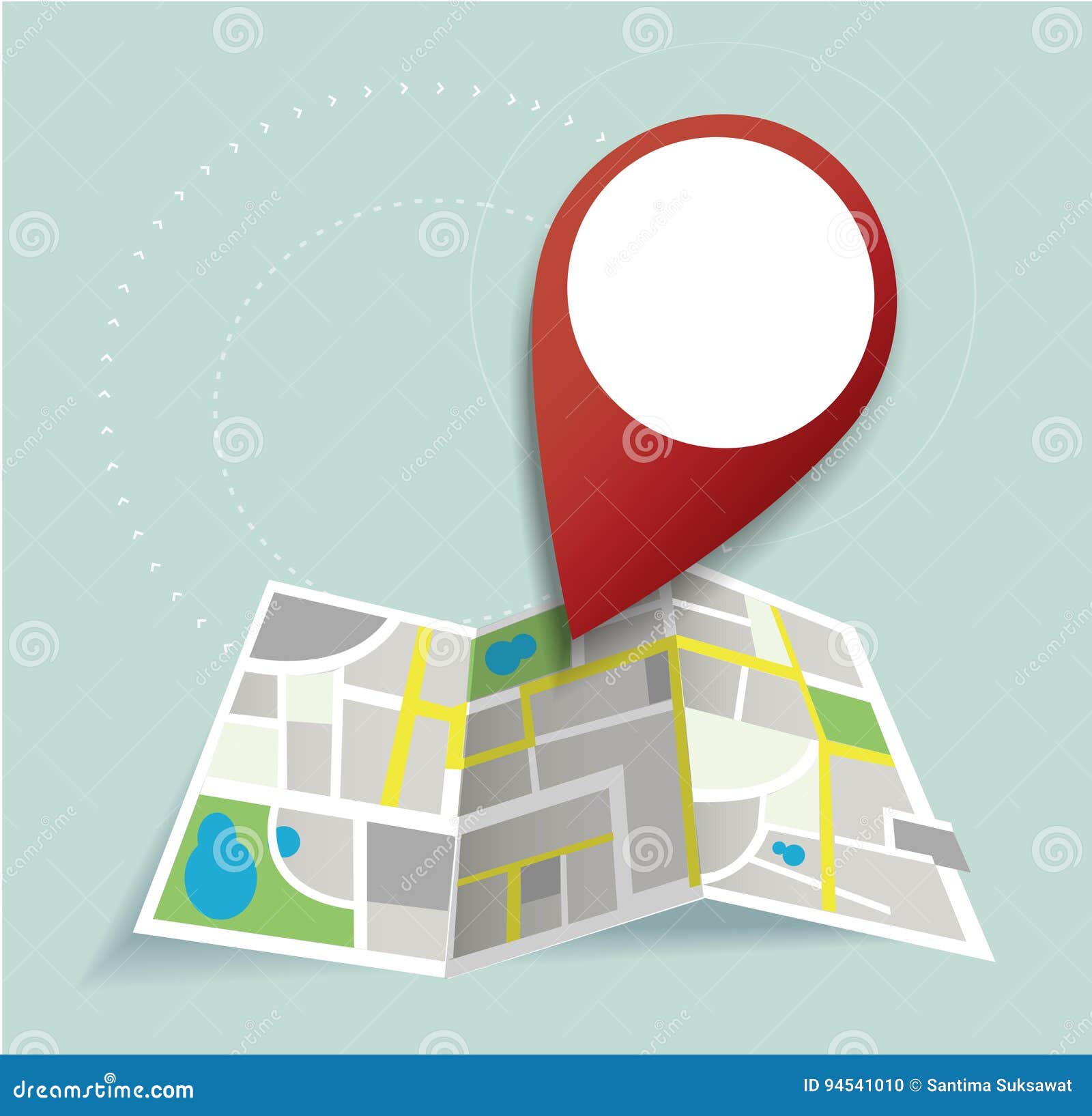 You are here, pin location icon and map vector, the concept of travel EPS10