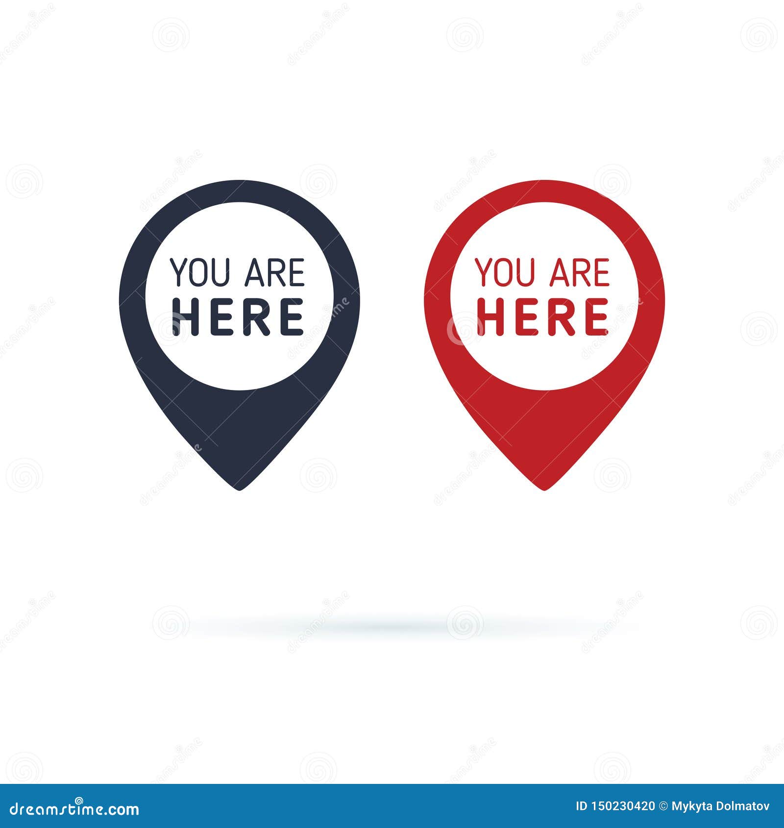 you are here sign icon mark. destination or location point concept. pin position marker 