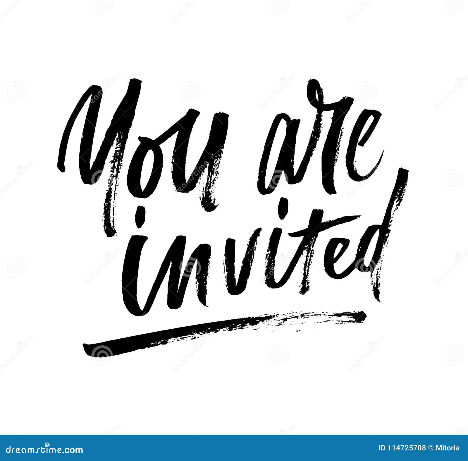 you are invited brush lettering invitation. modern calligraphy i