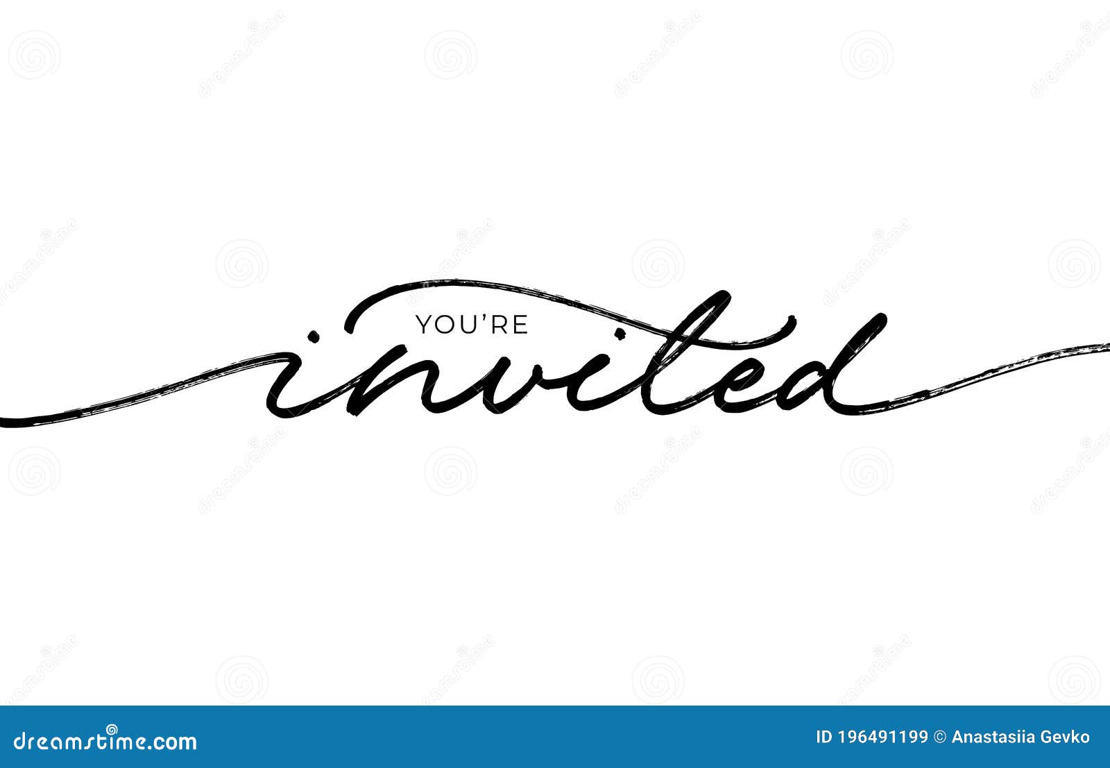 you are invited elegant black calligraphy.