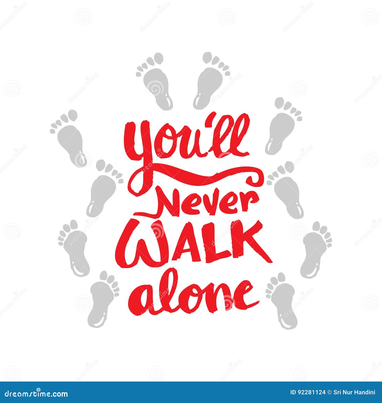 You`ll never walk alone. stock illustration. Illustration 