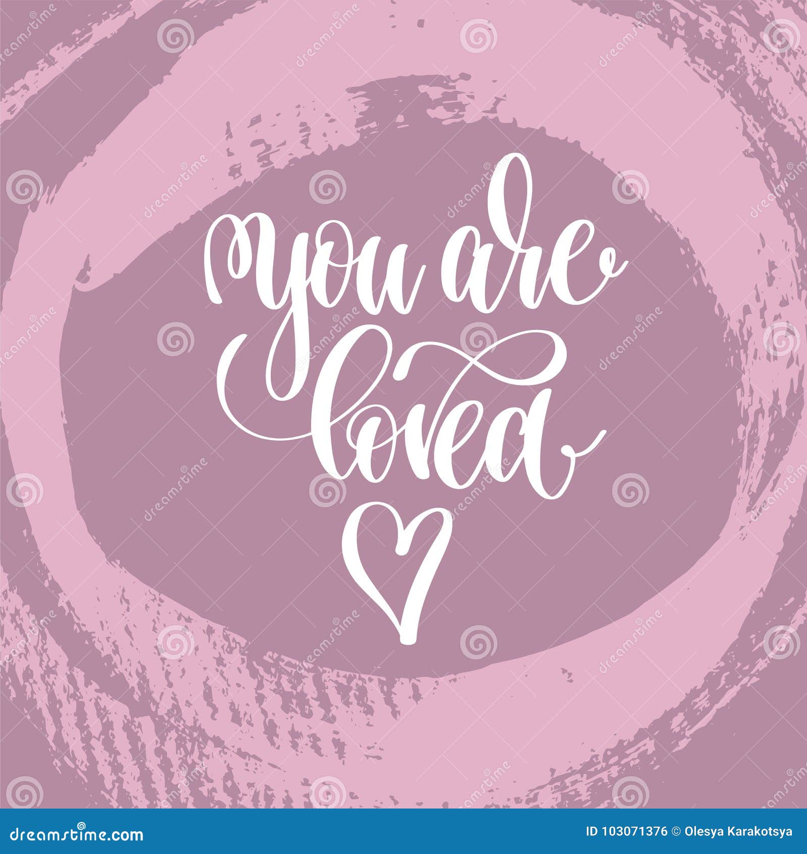 You are Loved Hand Lettering Inscription, Love Letters Stock Vector ...