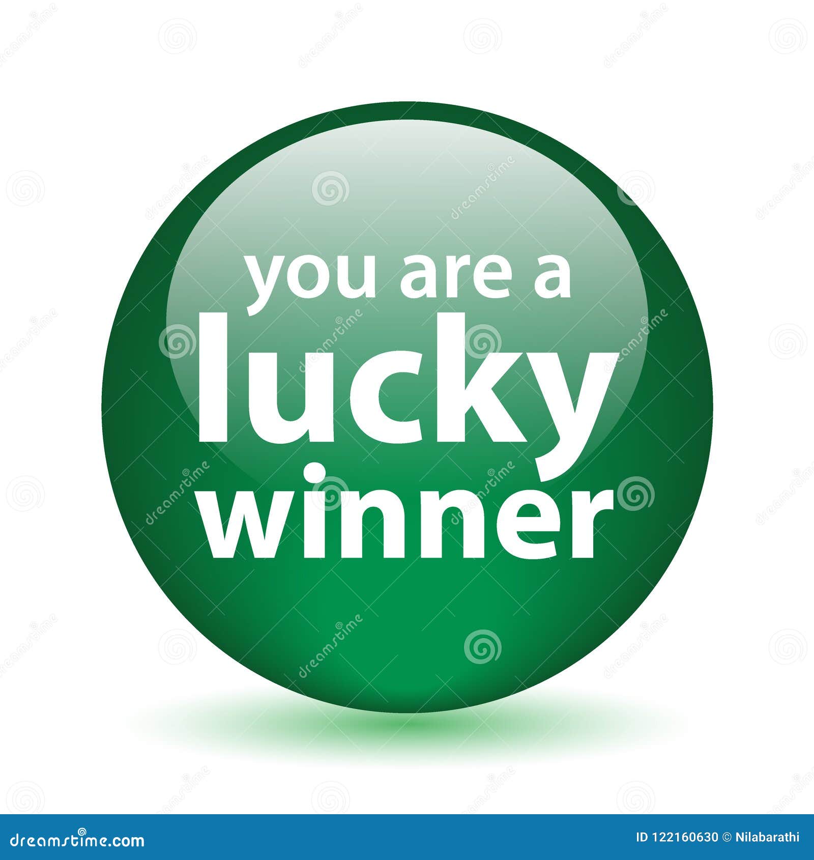 Lucky winner button stock illustration. Illustration of game - 122160630