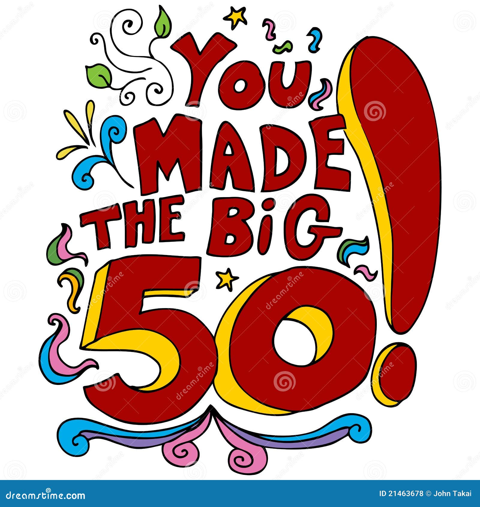 You Made the Big 50 stock vector. Illustration of festive - 21463678