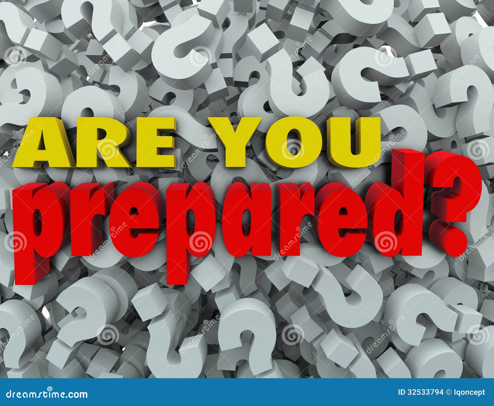 are you prepared question ready evaluation assessment