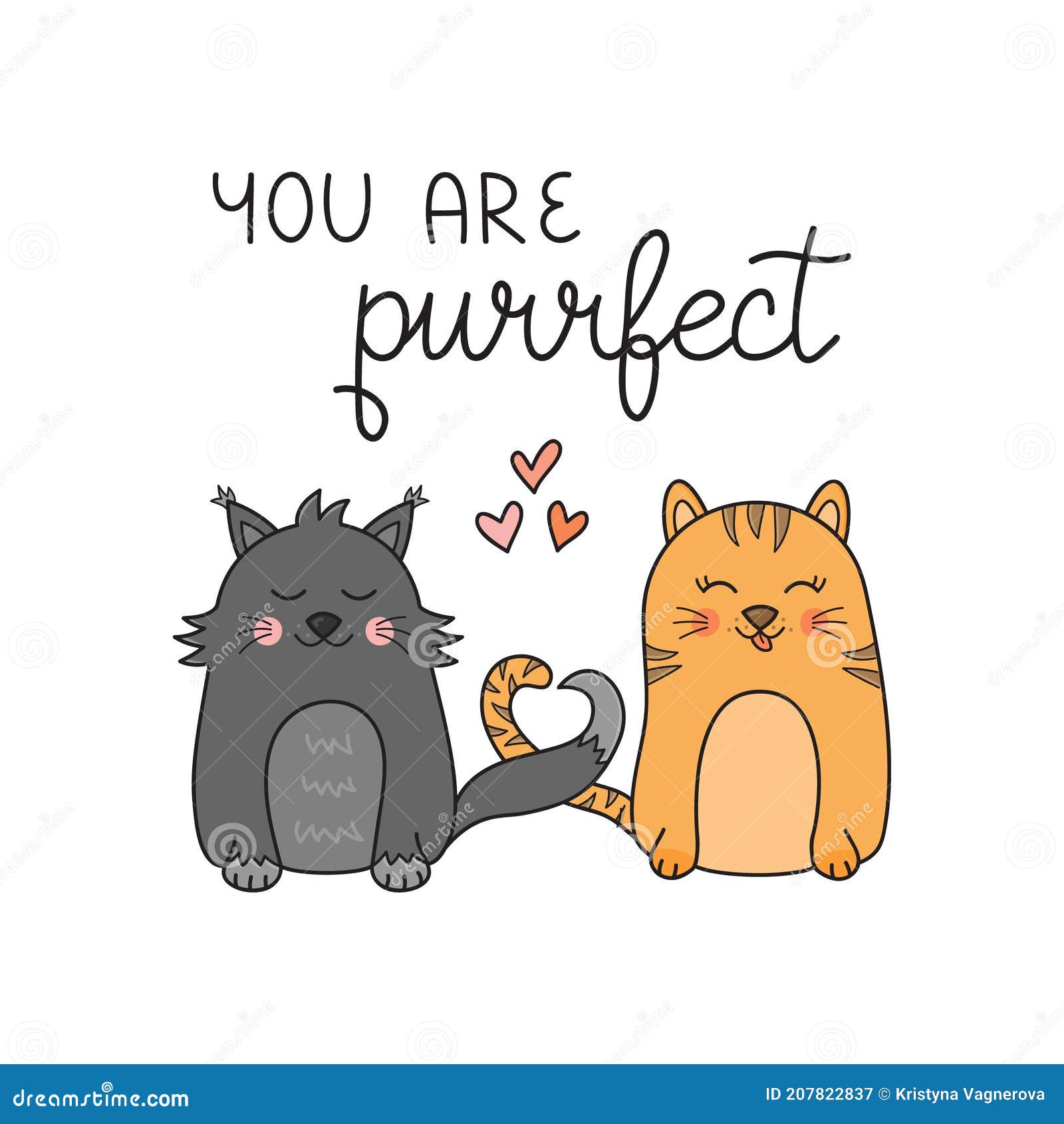 you are purrfect pun cat  