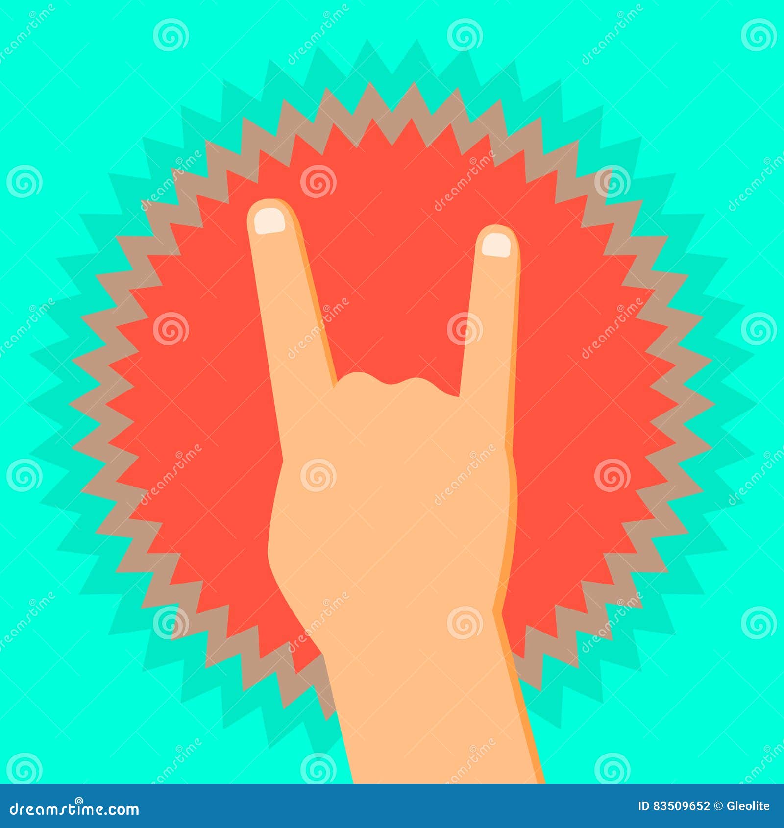 You Rock Flat Design Poster Template. Stock Vector Illustration of