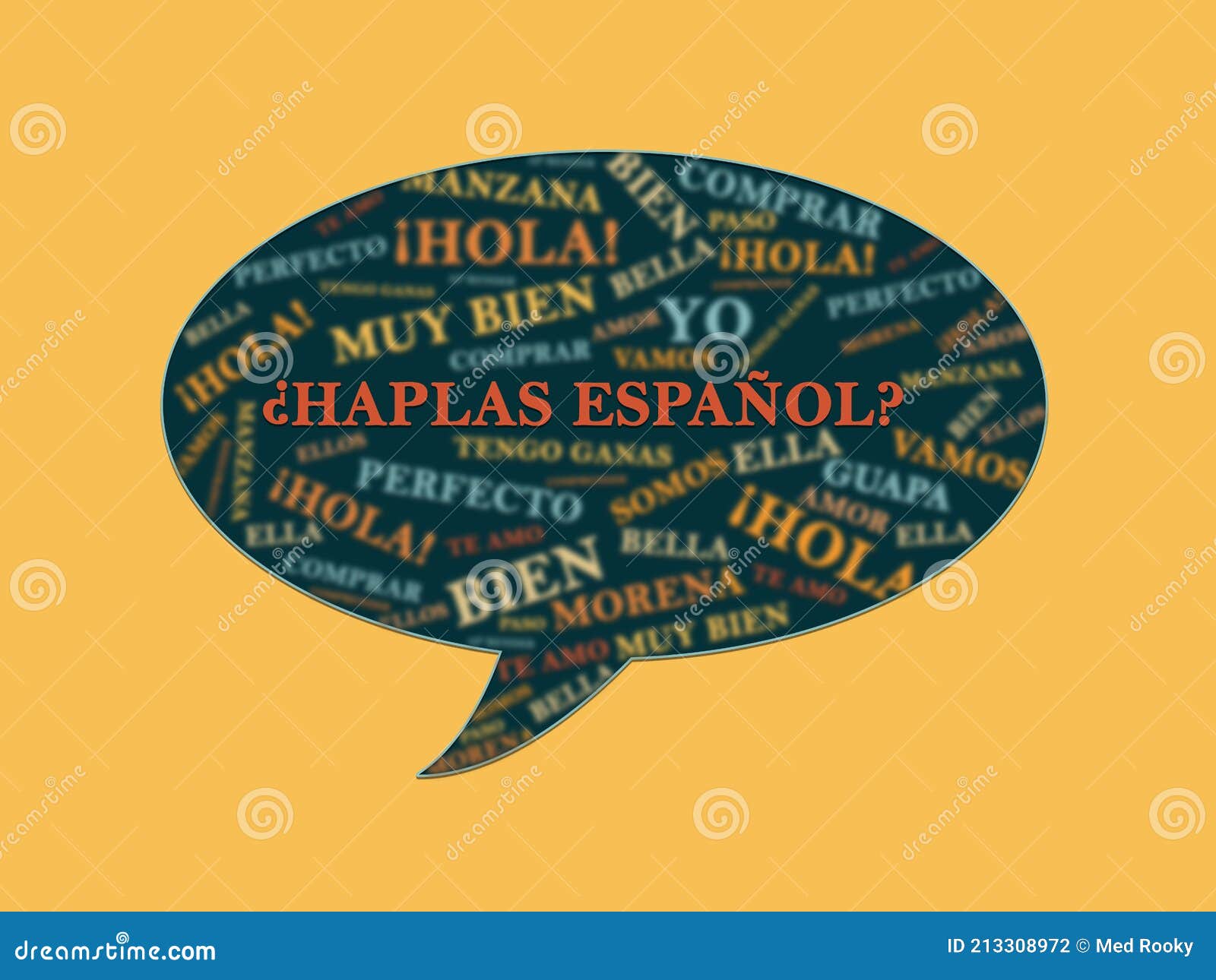 Question Hablas Espanol Do You Speak Spanish Stock Photo