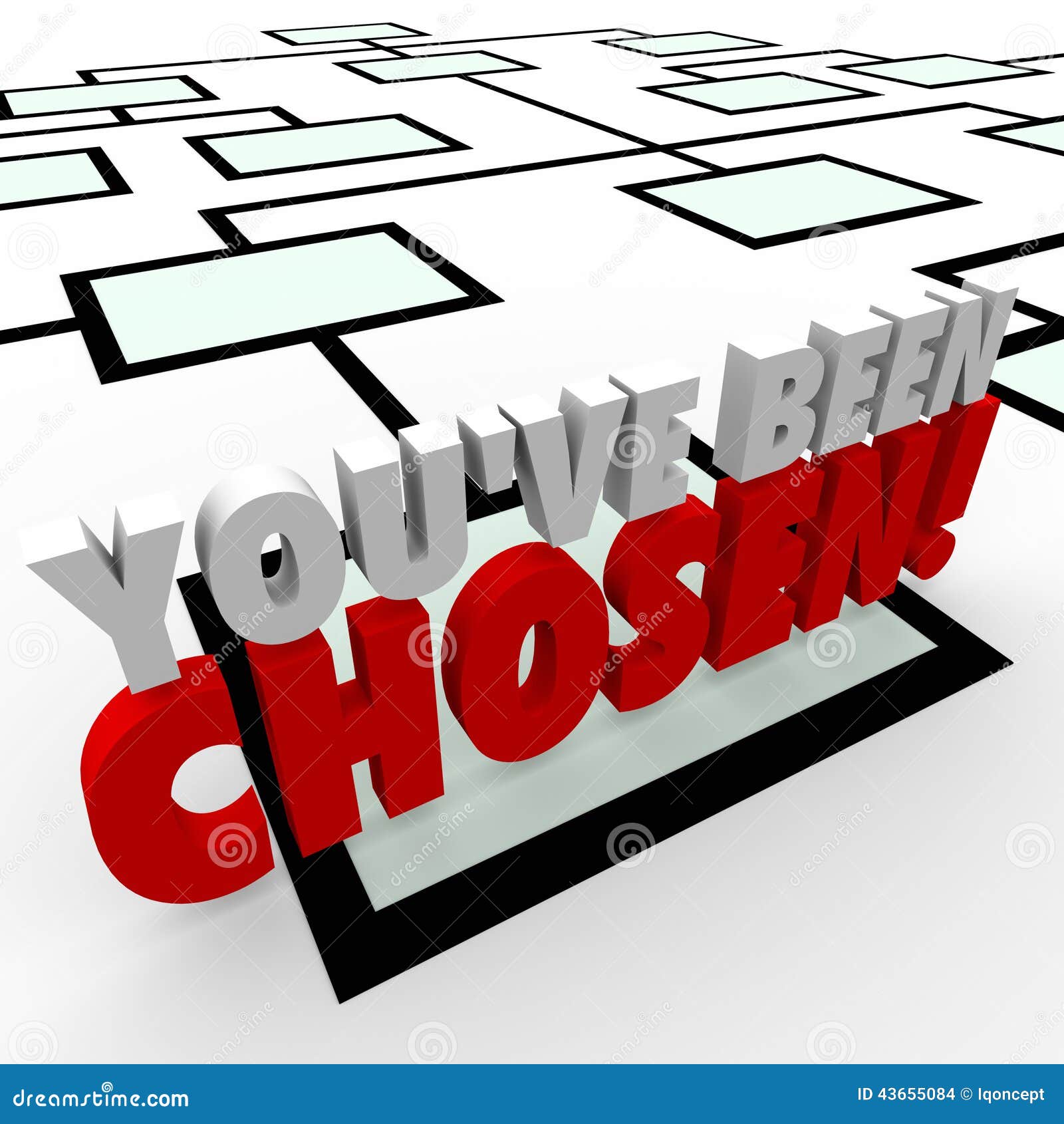 you've been chosen 3d words company organization chart promotion
