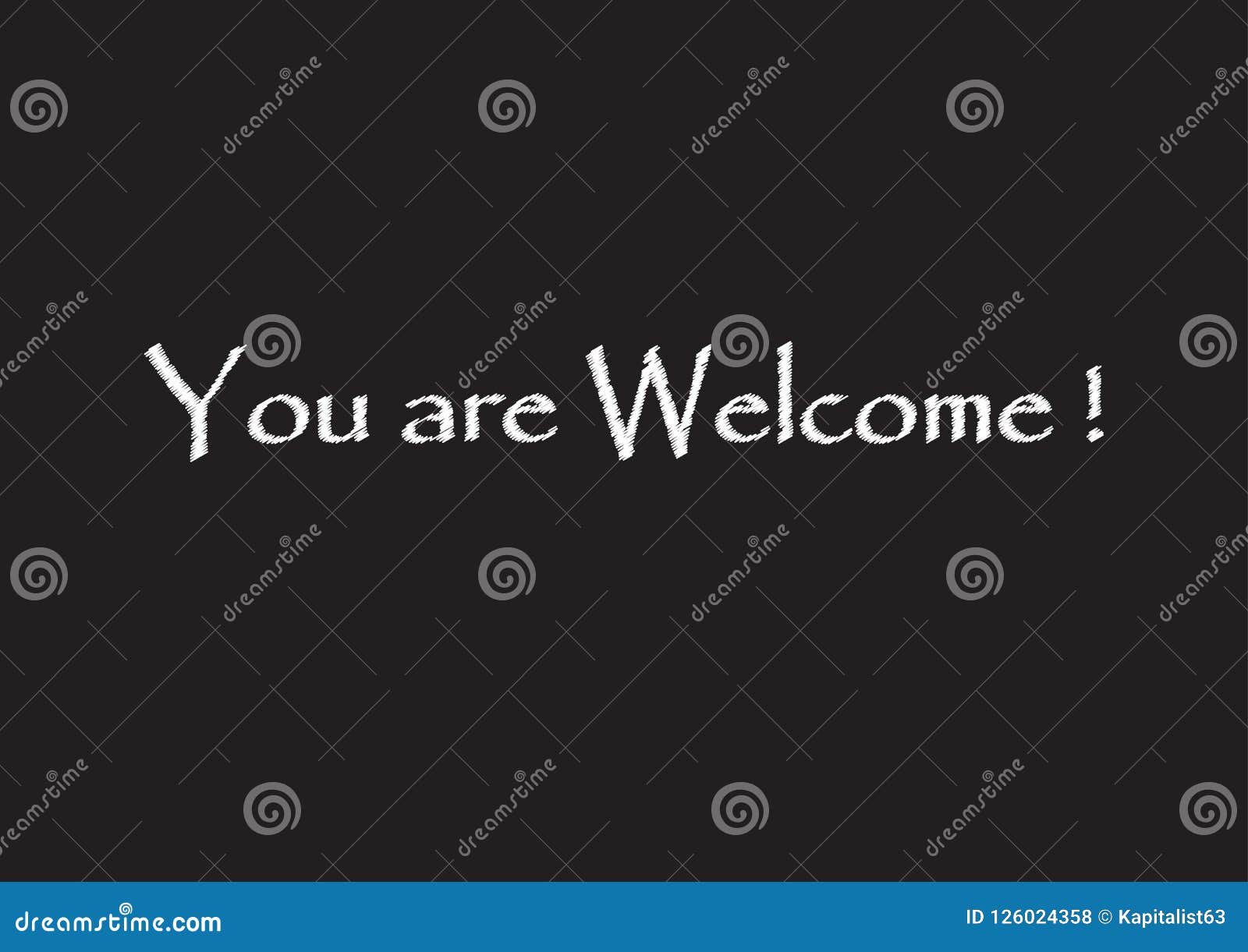 You are Welcome Record on Black Background Vector Illustration Stock ...