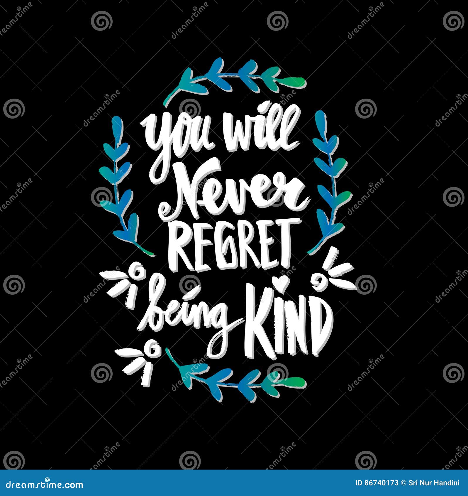 You Will Never Regret Being Kind. Stock Illustration - Illustration of ...