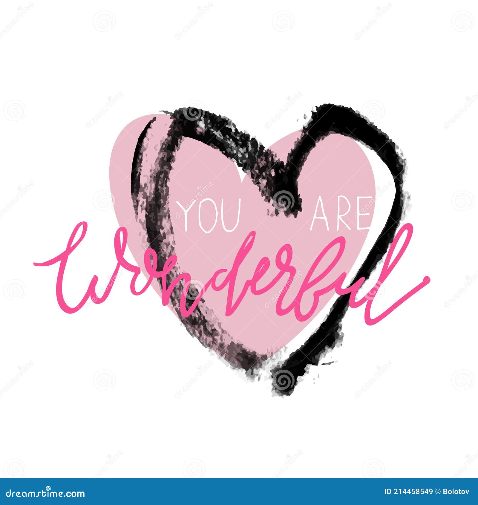 You are Wonderful. Vector Typography Stock Vector Illustration of