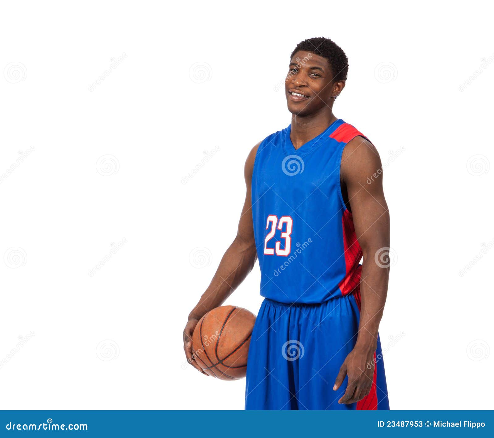 A Young African American Basketball Player Stock Image - Image of