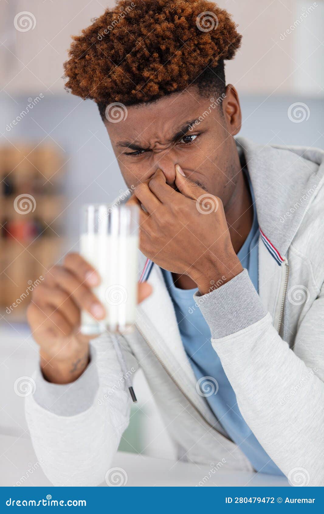 Young Africanamerican Man with Dairy Allergy Stock Photo Image of intolerant, allergy 280479472