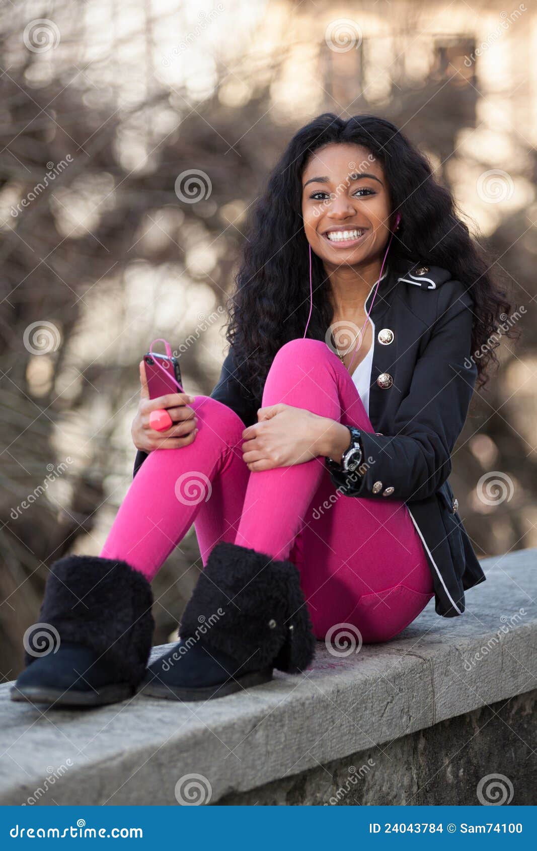 Young Black Teen Girls Outdoor