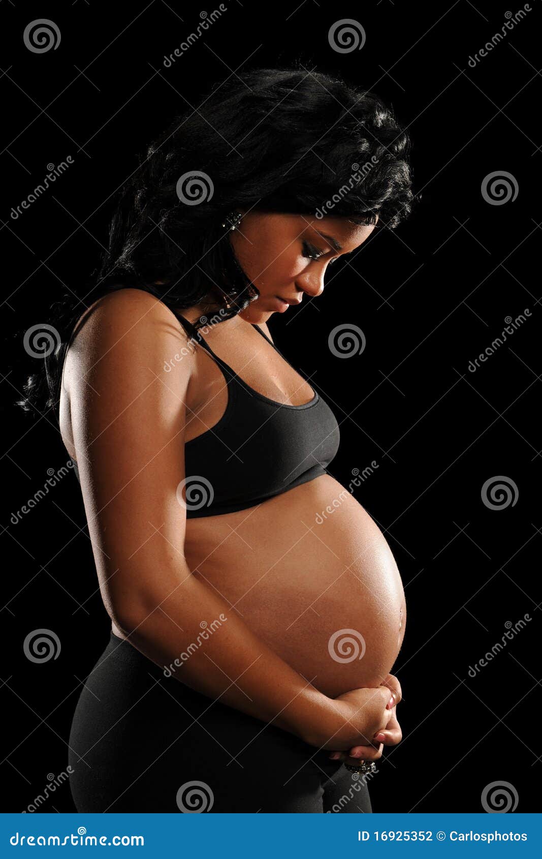 young african american woman pregnant