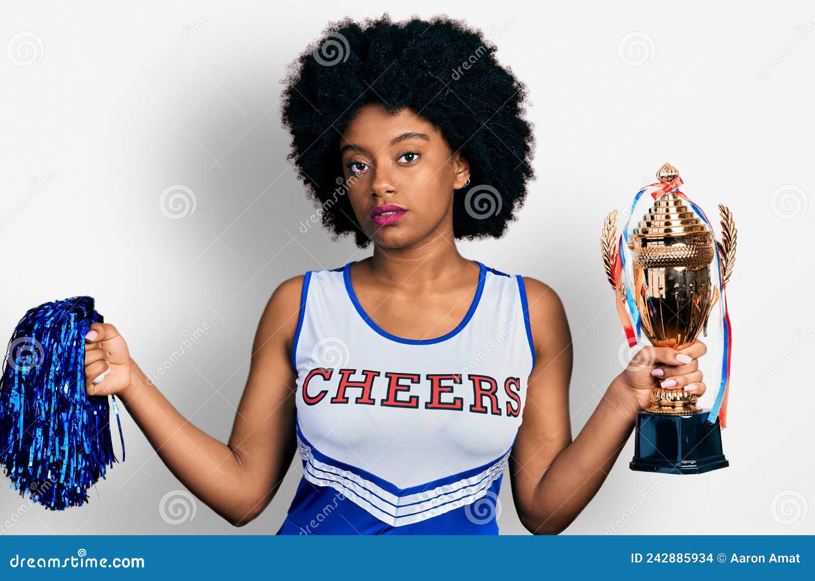 3 Figures Cheerleader Trophy Team Free Lettering Female Desktop Series 