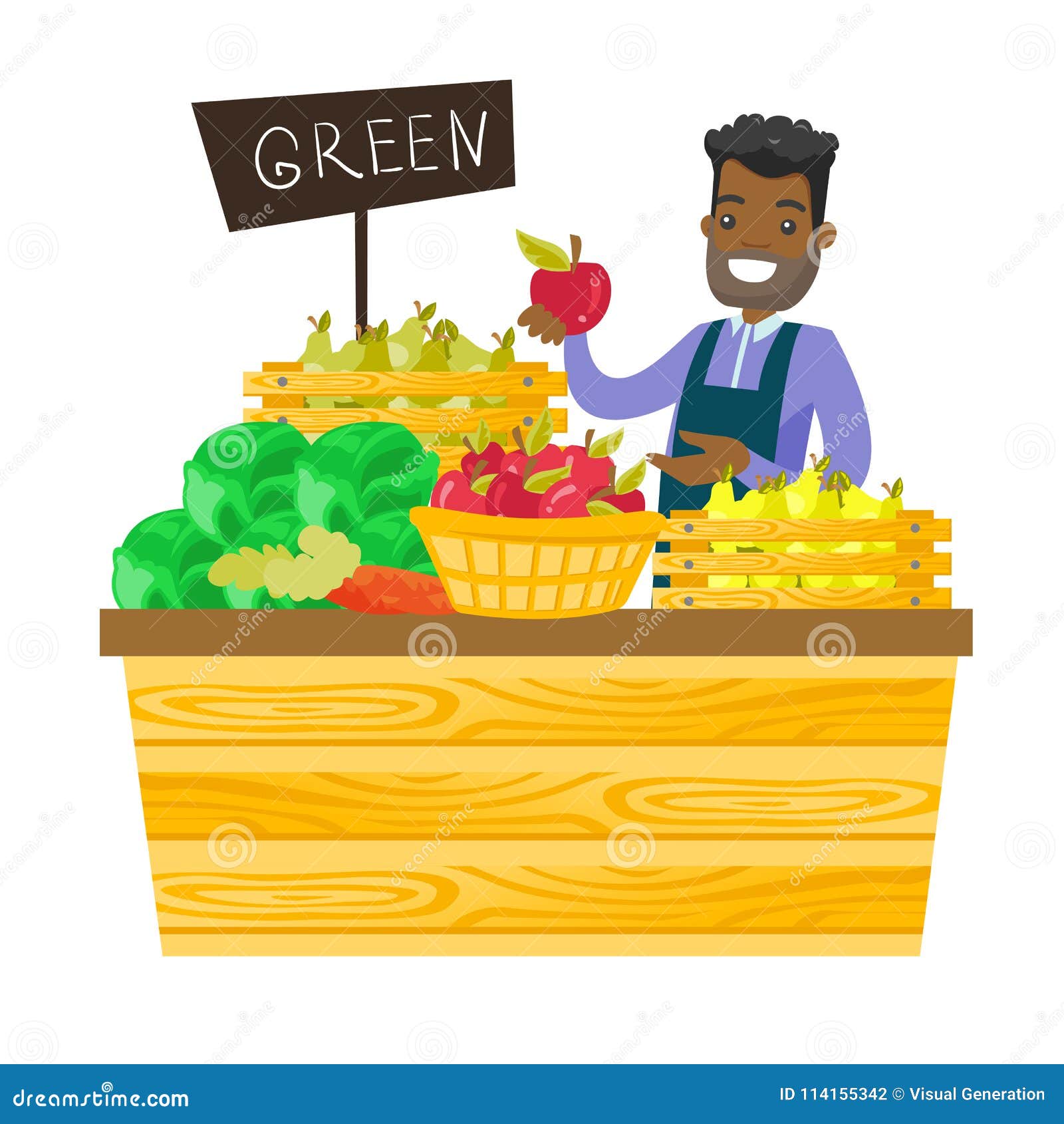 grocery store clerk clipart