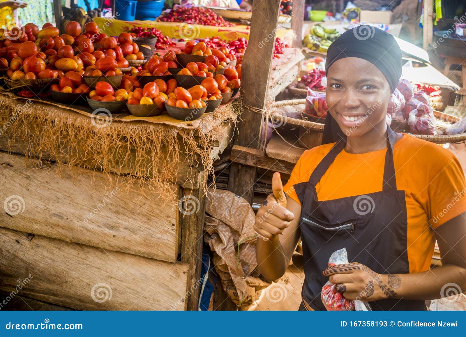 woman at market in nigeria