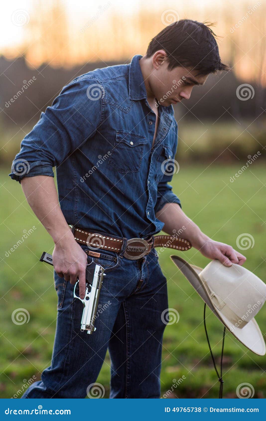 Young American Cowboy editorial stock photo. Image of young 49765738