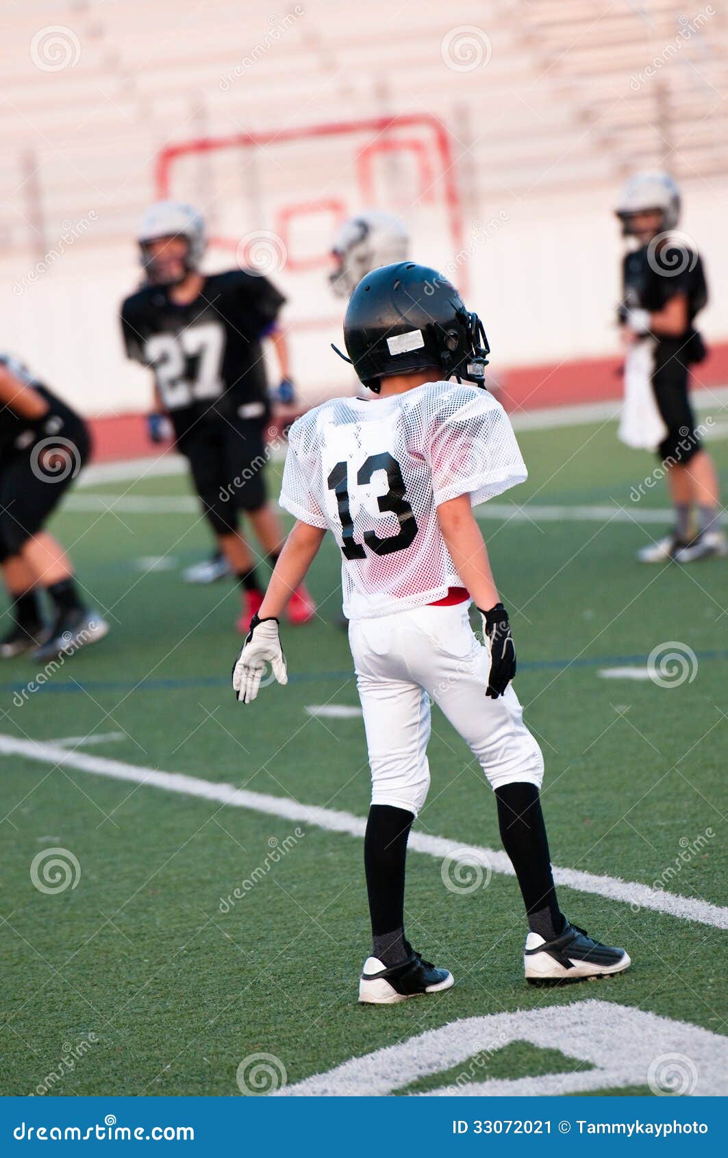Young American Football Player Stock Image - Image of football