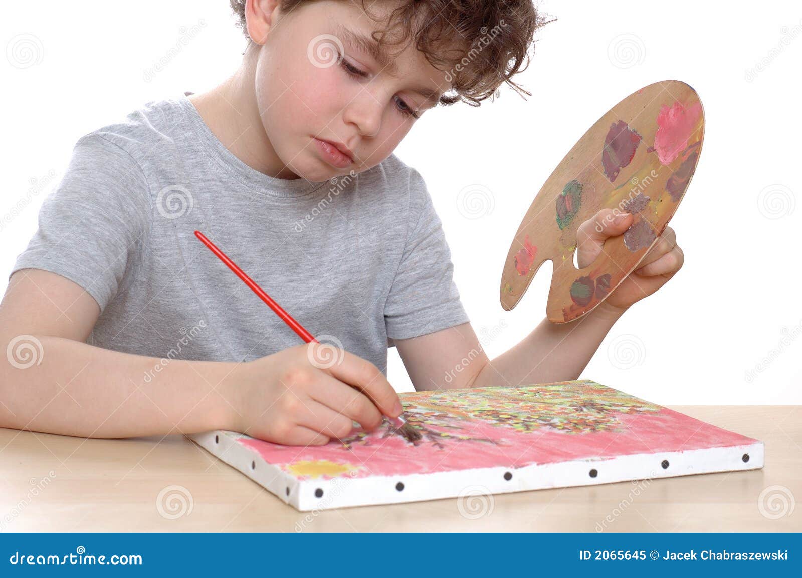 Young artist stock image. Image of kids, concentrated 2065645