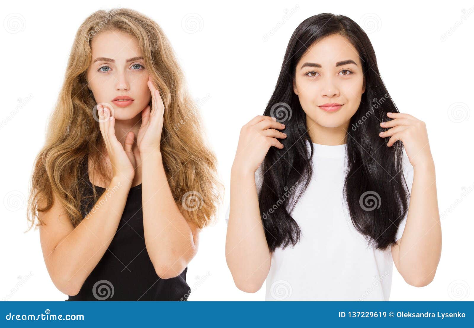 Young Asian and Caucasian Women with Healthy Clean Shiny Hair Isolated on White Background. Skin Care. Girl Long Hairstyle Stock Image - Image of caucasian, japanese: 137229619 Young Asian and Caucasian Women with Healthy Clean Shiny Hair Isolated on White Background. Skin Care. Girl Long Hairstyle Stock Image - Image of caucasian, japanese: 137229619