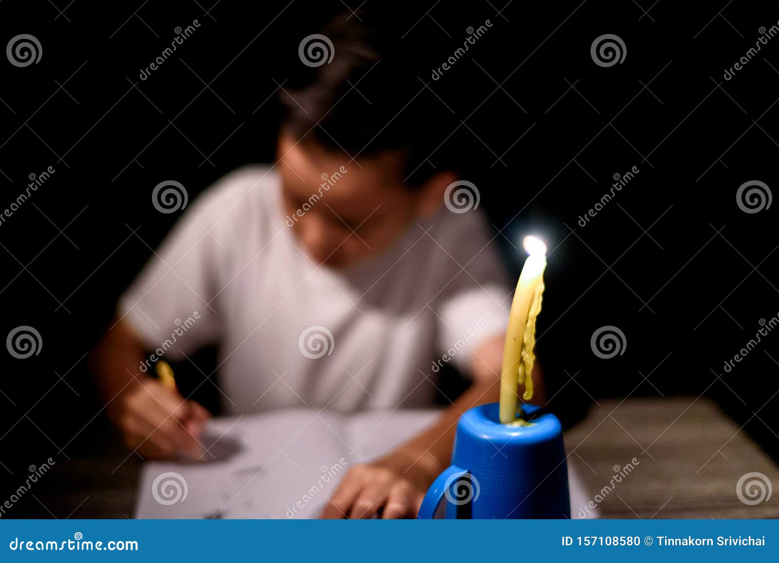 while doing your school homework the candle