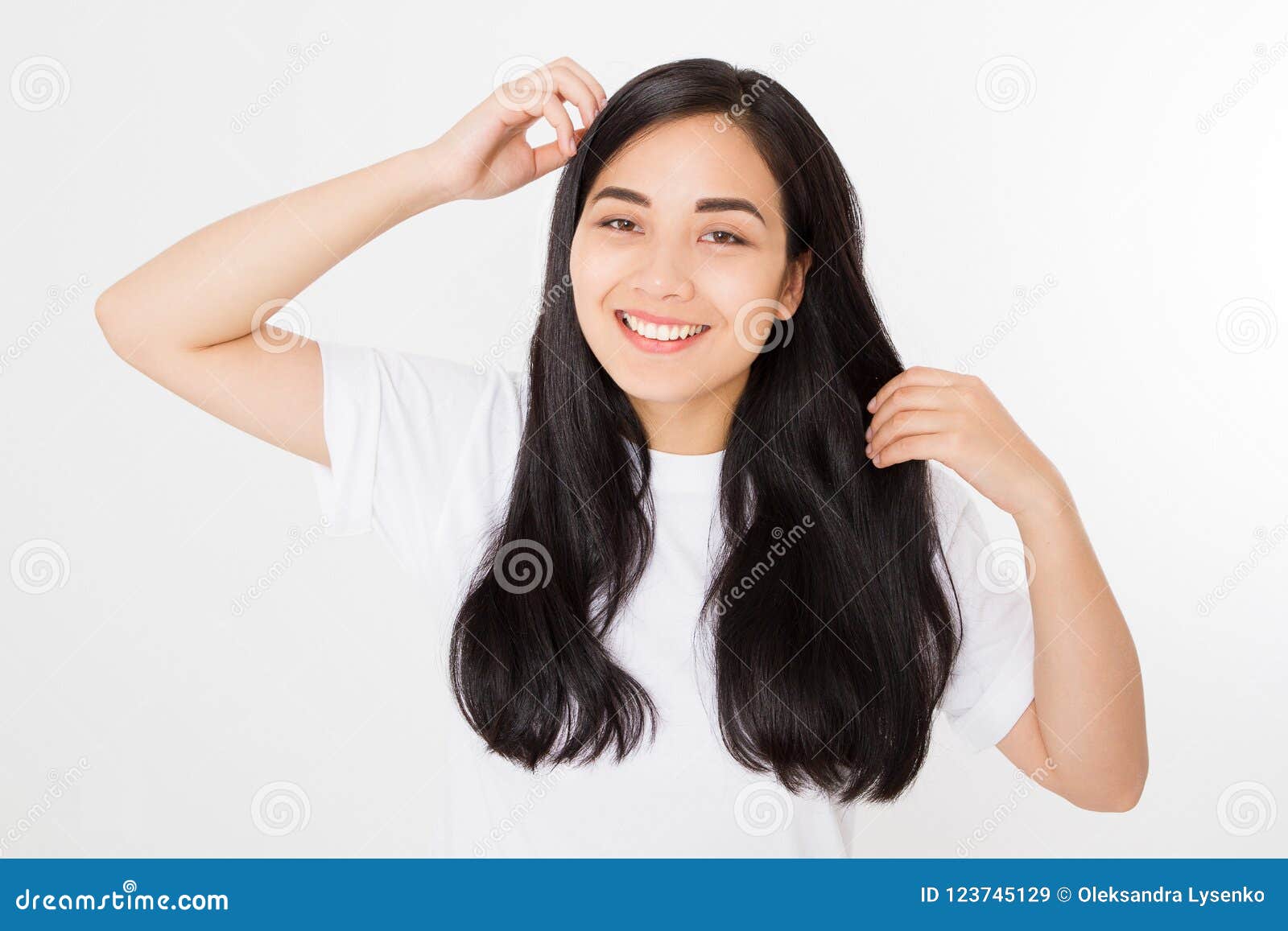 Young Asian Woman with Brunette Healthy Clean Shiny Hair Isolated on White Background. Girl Long Hairstyle. Copy Space. Stock Image - Image of glamour, girl: 123745129 Young Asian Woman with Brunette Healthy Clean Shiny Hair Isolated on White Background. Girl Long Hairstyle. Copy Space. Stock Image - Image of glamour, girl: 123745129