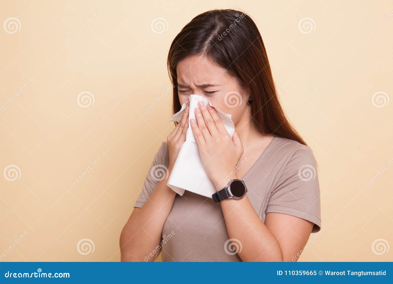 Young Asian Woman Got Sick And Flu Stock Image Image Of Lady Hurt